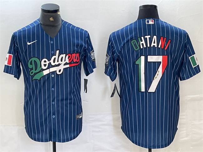 Men's Los Angeles Dodgers #17 Shohei Ohtani Blue Cool Base Stitched Baseball Jersey Men's Los Angeles Dodgers #17 Shohei Ohtani Blue Cool Base Stitched Baseball Jersey
